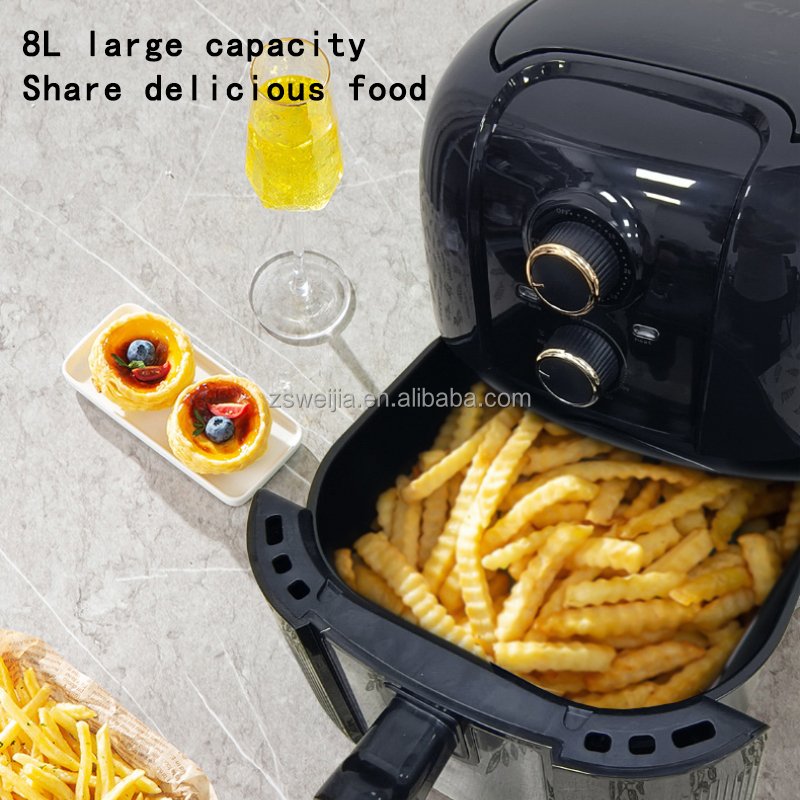 New 8l smart air fryer oven digital electric air fryer multifuncional with touch screen 8l silver crest air fryer oven