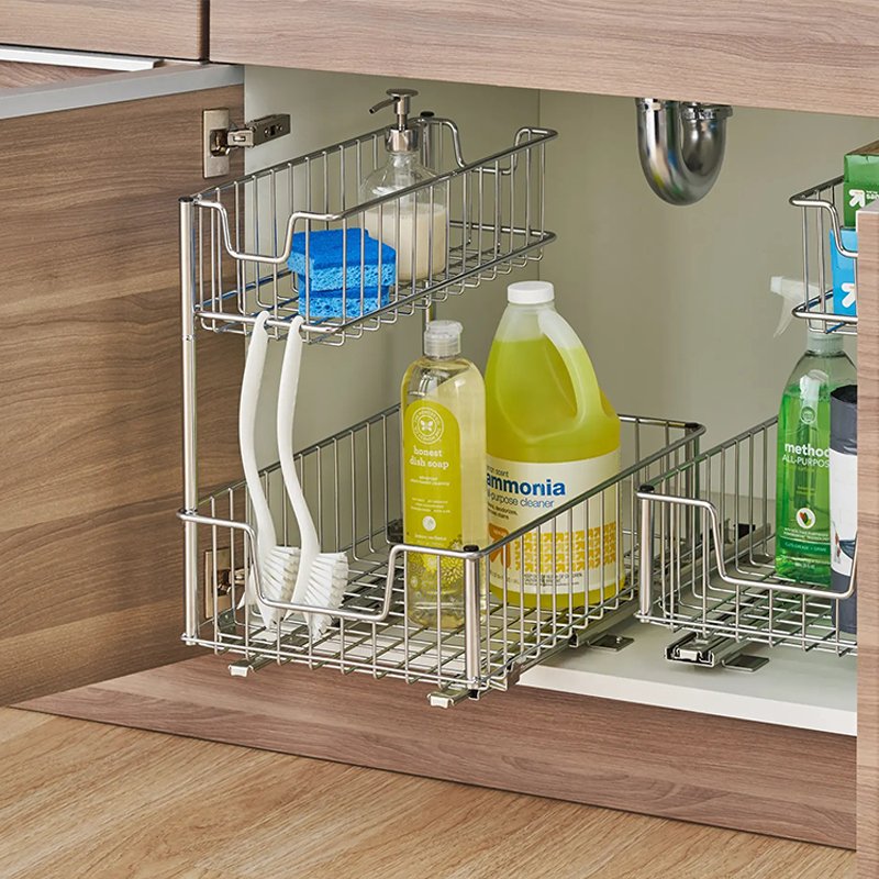 New Kitchen Drawer Sliding Under Bathroom Basket Cabinet Storage Drawer Kitchen Cabinet Drawer Basket Organizer Under Sink Rack