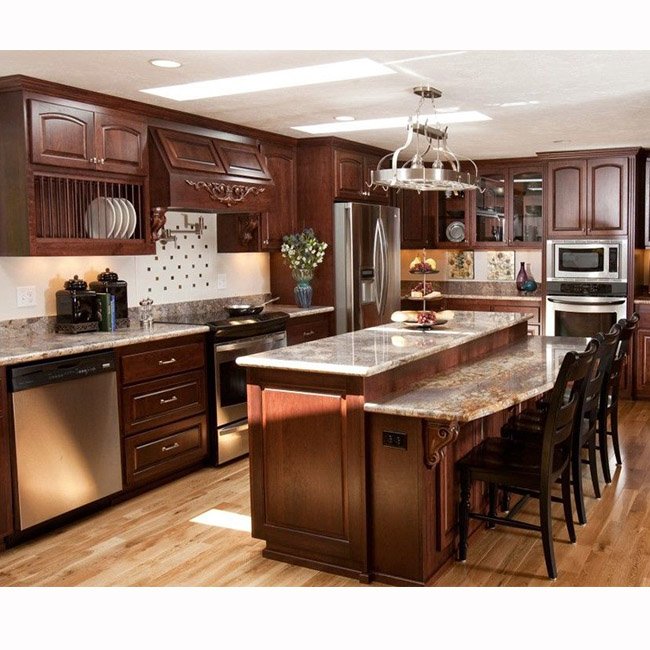 Best quality kitchen storage island styles luxury antique real wood kitchen cabinets