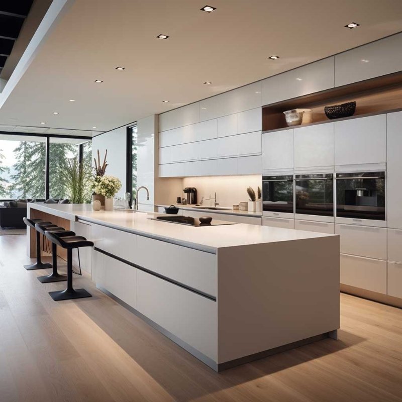 Island Kitchen Design Modular Kitchen Cabinets Modern RTA Kitchen Cabinets Price Custom Cupboards Cabinets