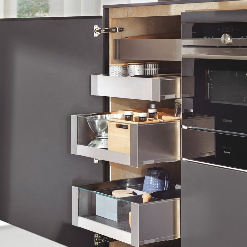 PA complete customized modern modular high gloss lacquer kitchen cabinet