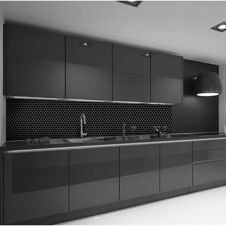 Modern Acrylic Kitchen Design Unit Cabinet Door Modular Lacquer Kitchen Cabinet
