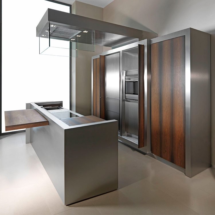 Affordable quality European style high gloss kitchen center island wooden cupboard for painting laminate modern kitchen cabinets