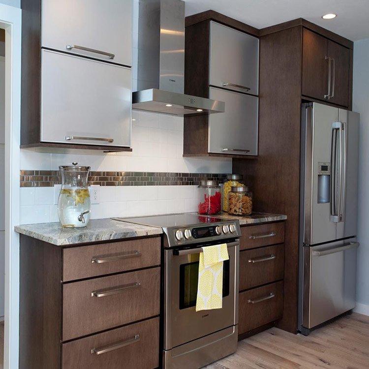 Affordable quality European style high gloss kitchen center island wooden cupboard for painting laminate modern kitchen cabinets