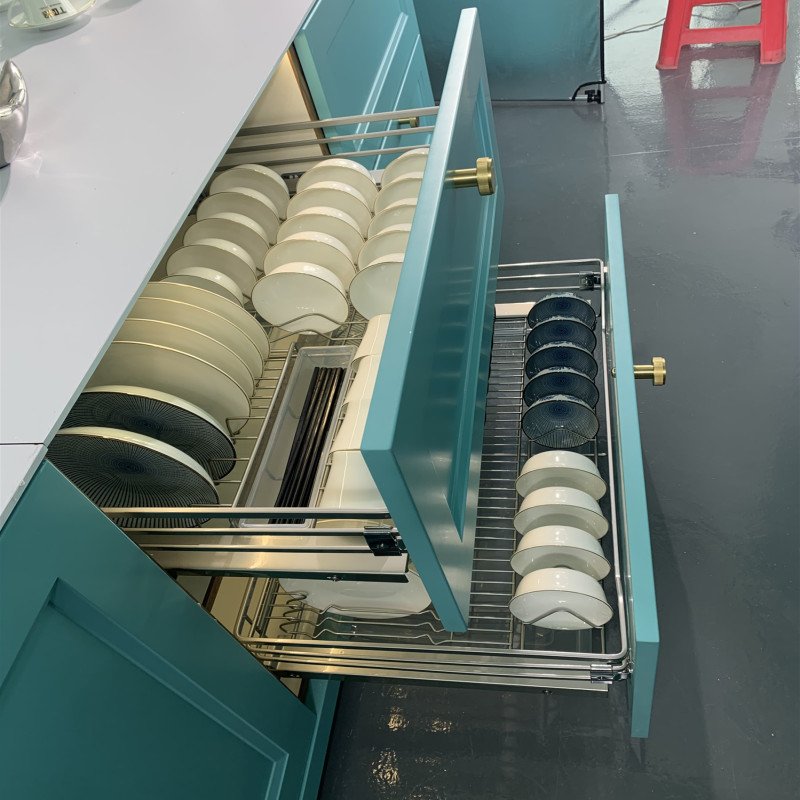 TKK China Manufacturer Metal Under Sliding Cabinet Basket Organizer Pull Out Organizer Kitchen Cabinet Drawer Basket