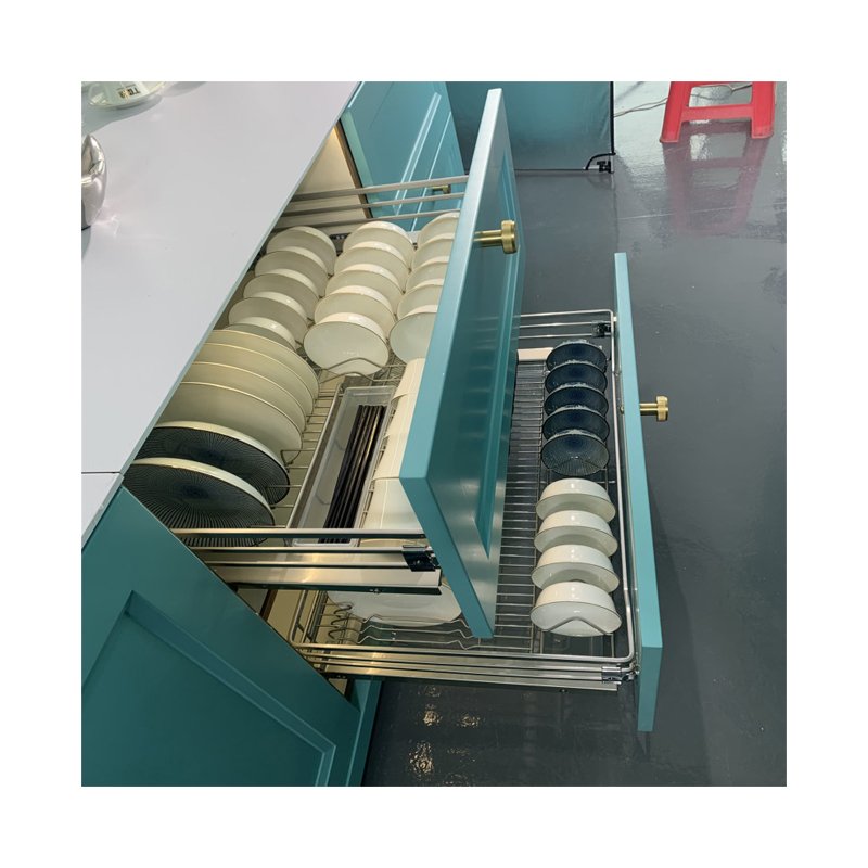 TKK China Manufacturer Metal Under Sliding Cabinet Basket Organizer Pull Out Organizer Kitchen Cabinet Drawer Basket