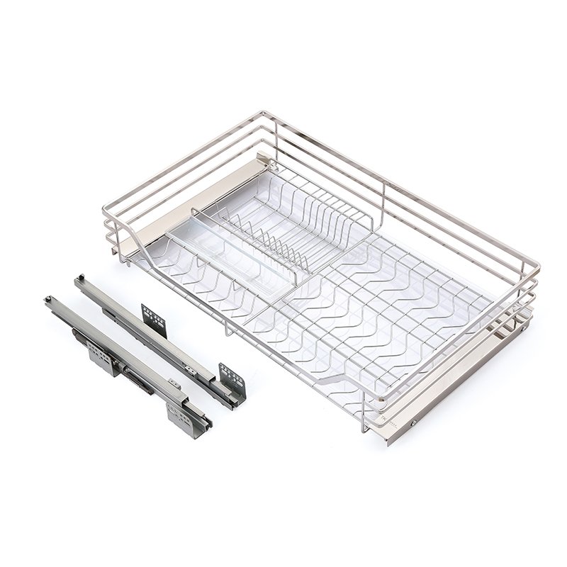 TKK China Manufacturer Metal Under Sliding Cabinet Basket Organizer Pull Out Organizer Kitchen Cabinet Drawer Basket