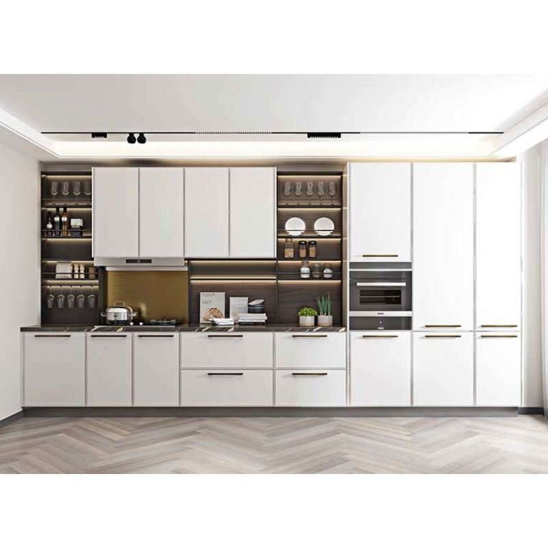 Moduler Hanging Melamine Board Ready Made Smart Modern Modular Kitchen Cabinets Modular or Customized Size German Machine MDF