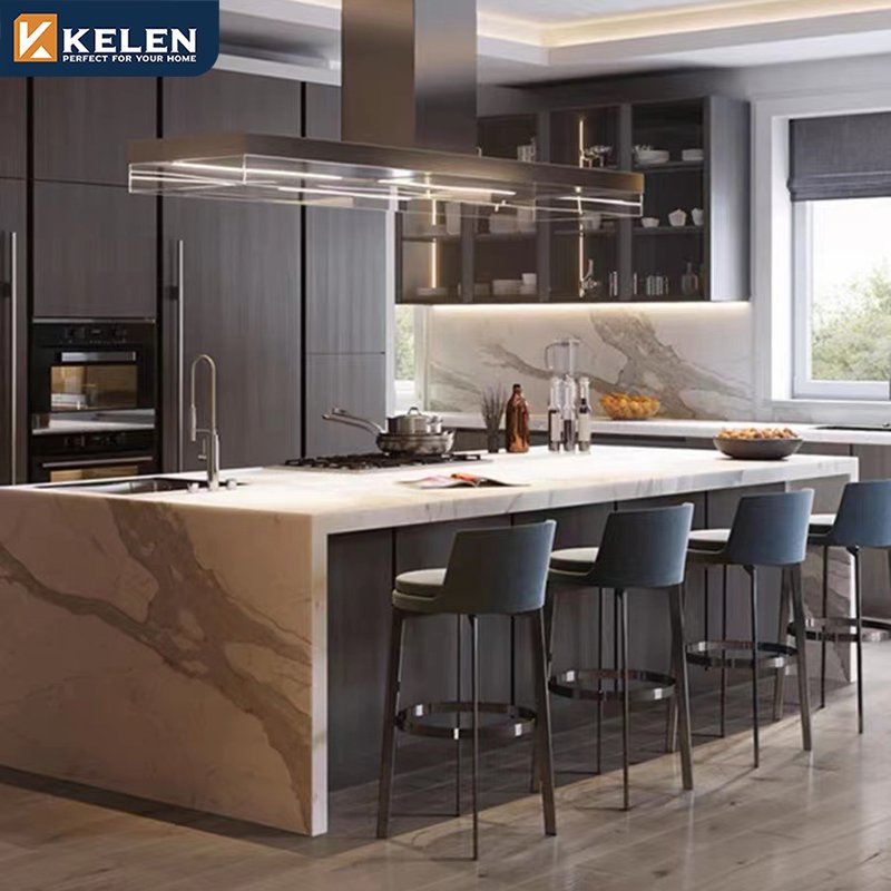 KELEN 2024 kitchen mdf cabinet supplier design modular modern wood furniture kitchen cabinet
