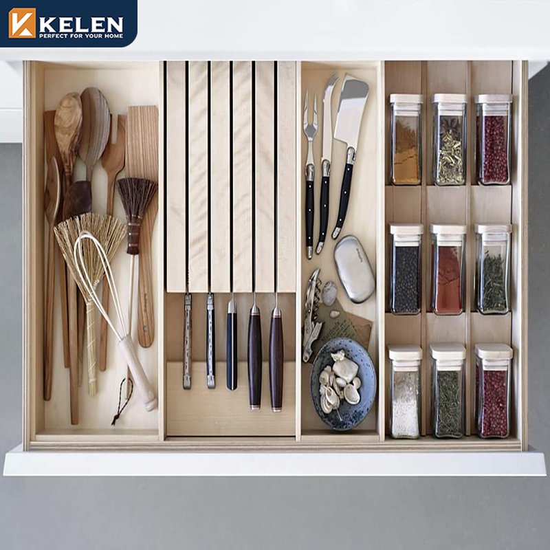 KELEN 2024 kitchen mdf cabinet supplier design modular modern wood furniture kitchen cabinet
