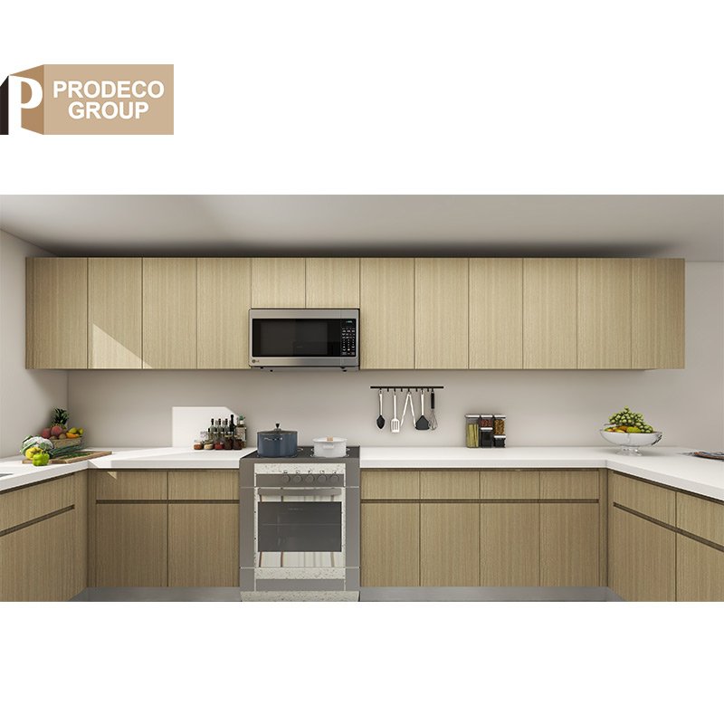 Prodeco Custom Furniture American Soft Close Hinges Small Kitchen Wall Cabinet Set with Sink Design of Modern Kitchen