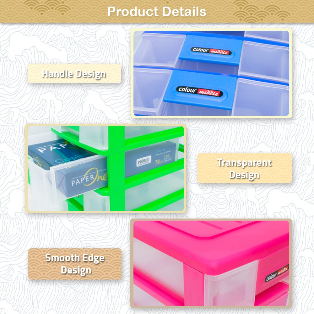Top Selling Malaysia PP Plastic Transparent Stationary Paper Drawer Modern Desktop Multipurpose Storage Box Home Storage
