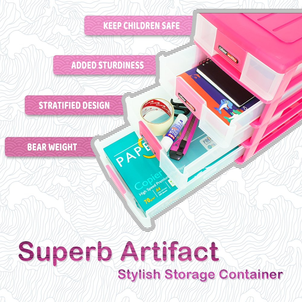 Top Selling Malaysia PP Plastic Transparent Stationary Paper Drawer Modern Desktop Multipurpose Storage Box Home Storage