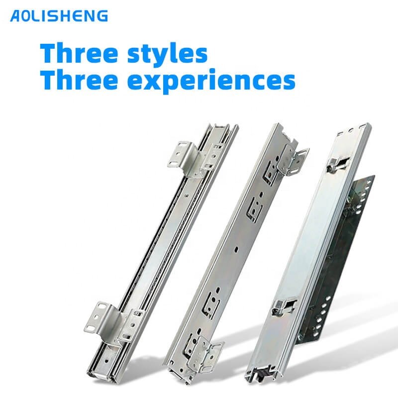 AOLISHENG Pull Out Shelves Kitchen Cabinets Soft Close Sliding Wire Baskets Drawer Slide Rail