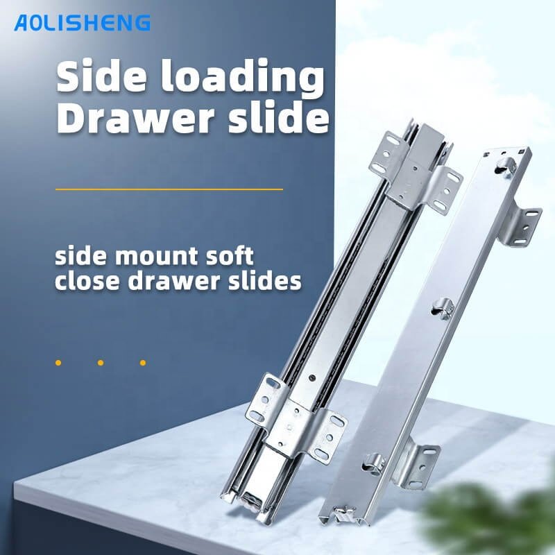 AOLISHENG Pull Out Shelves Kitchen Cabinets Soft Close Sliding Wire Baskets Drawer Slide Rail