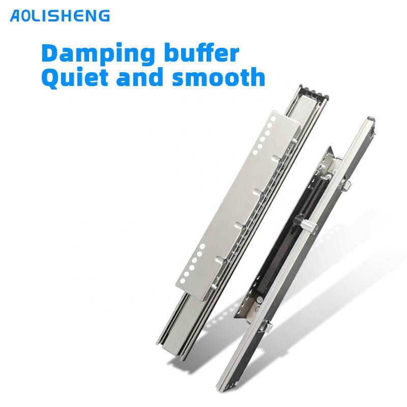 AOLISHENG Pull Out Shelves Kitchen Cabinets Soft Close Sliding Wire Baskets Drawer Slide Rail