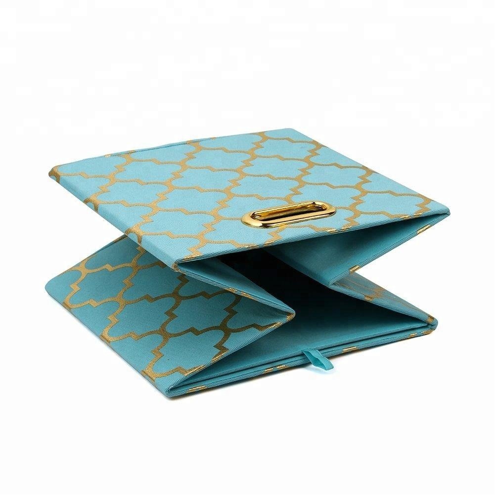 KUYUR Foldable Storage Bins Boxes Cubes Container Organizer Baskets Fabric Drawers Square Clothing Organizer Modern Folding 0.69
