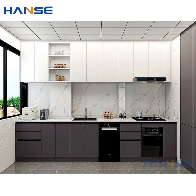 Customize new model wood cabinets modern style complete sets small wooden kitchen cabinet