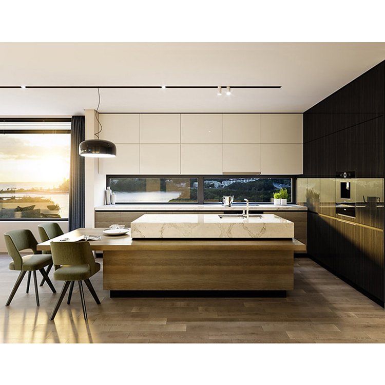 Customize new model wood cabinets modern style complete sets small wooden kitchen cabinet