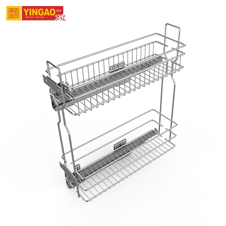 Multi-function pull out baskets wire storage drawers kitchen wire basket