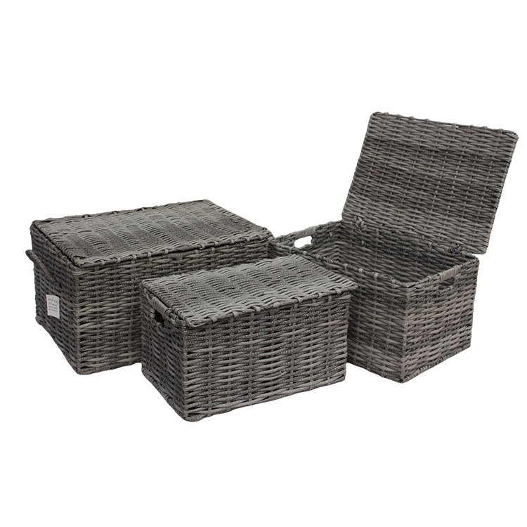 Desk storage Chinese handmade household PE basket cosmetic storage boxes drawer box