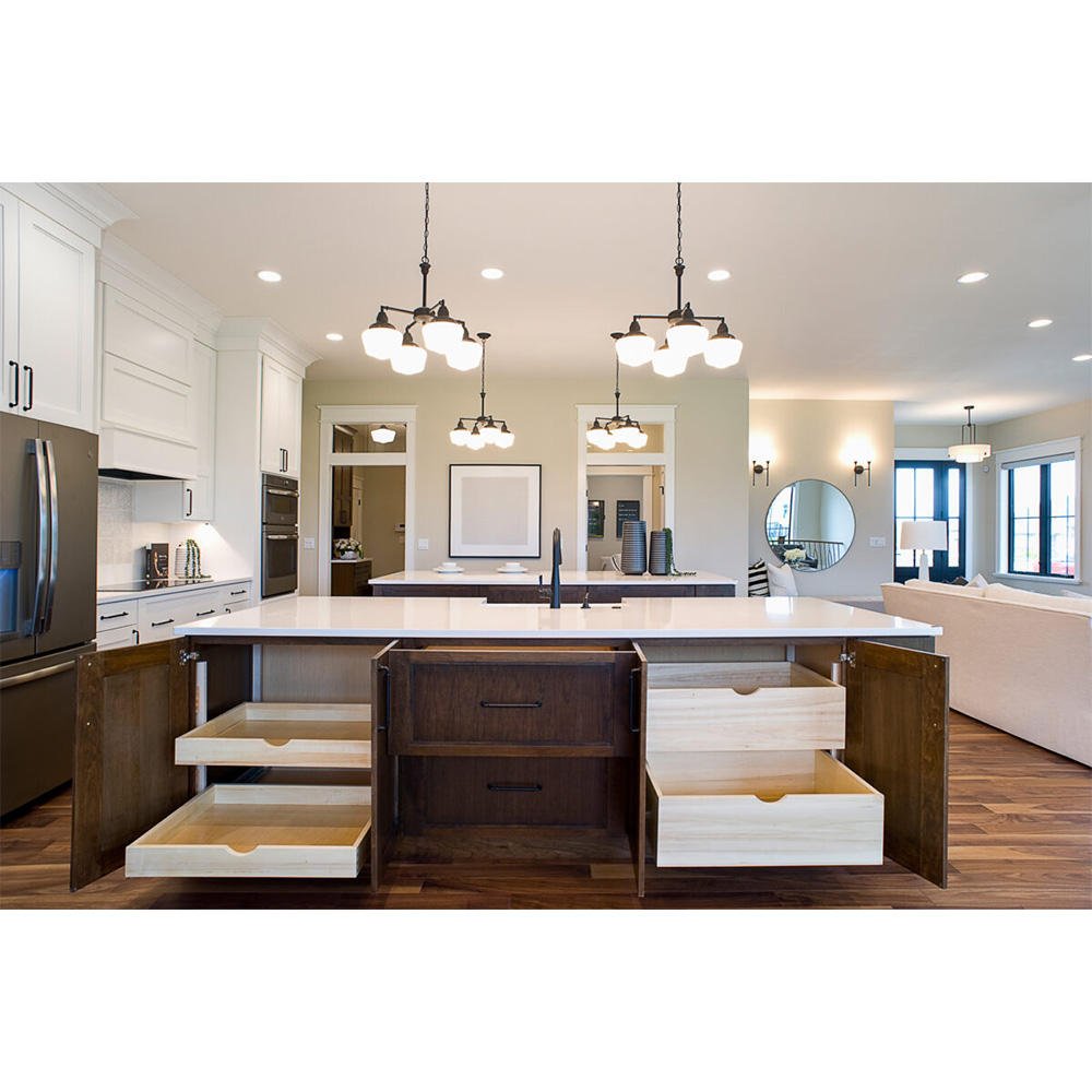 Ready to Assemble Solid Wood Kitchen Cabinets Modern Design Cabinet For Home Furniture