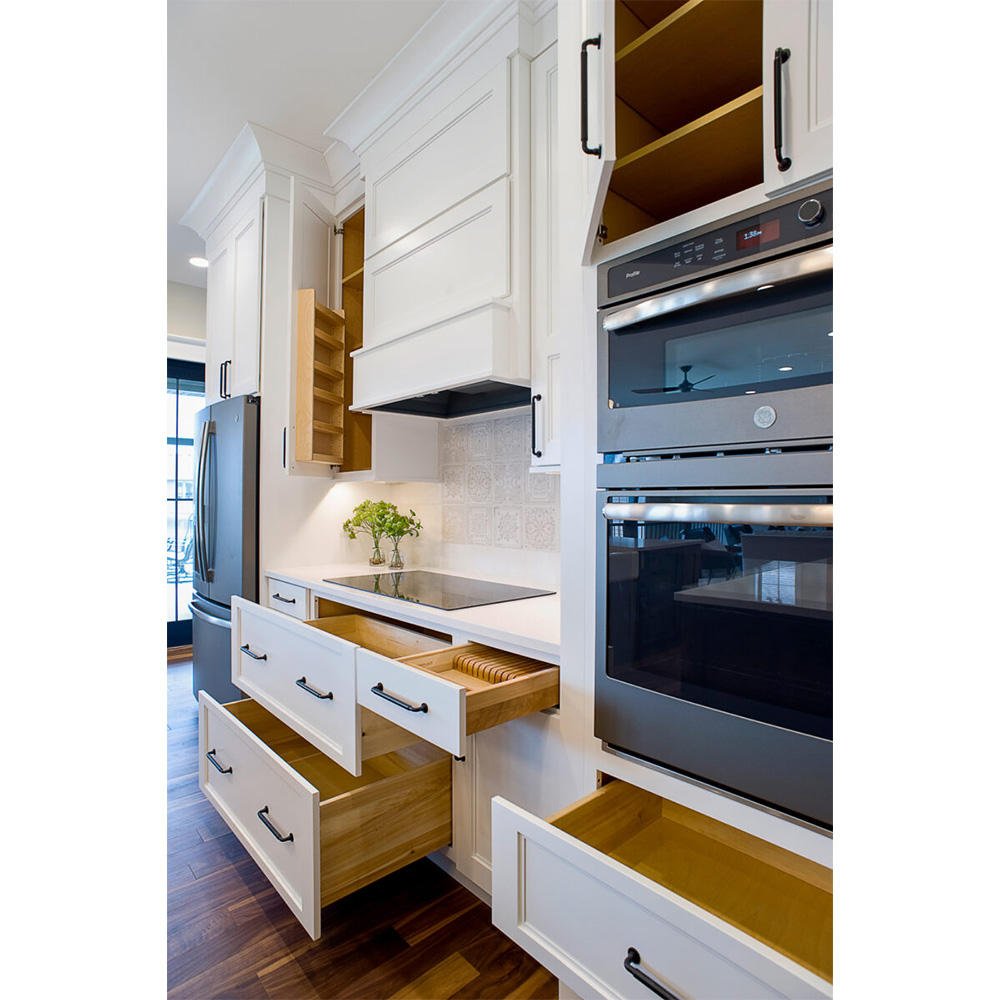 Ready to Assemble Solid Wood Kitchen Cabinets Modern Design Cabinet For Home Furniture