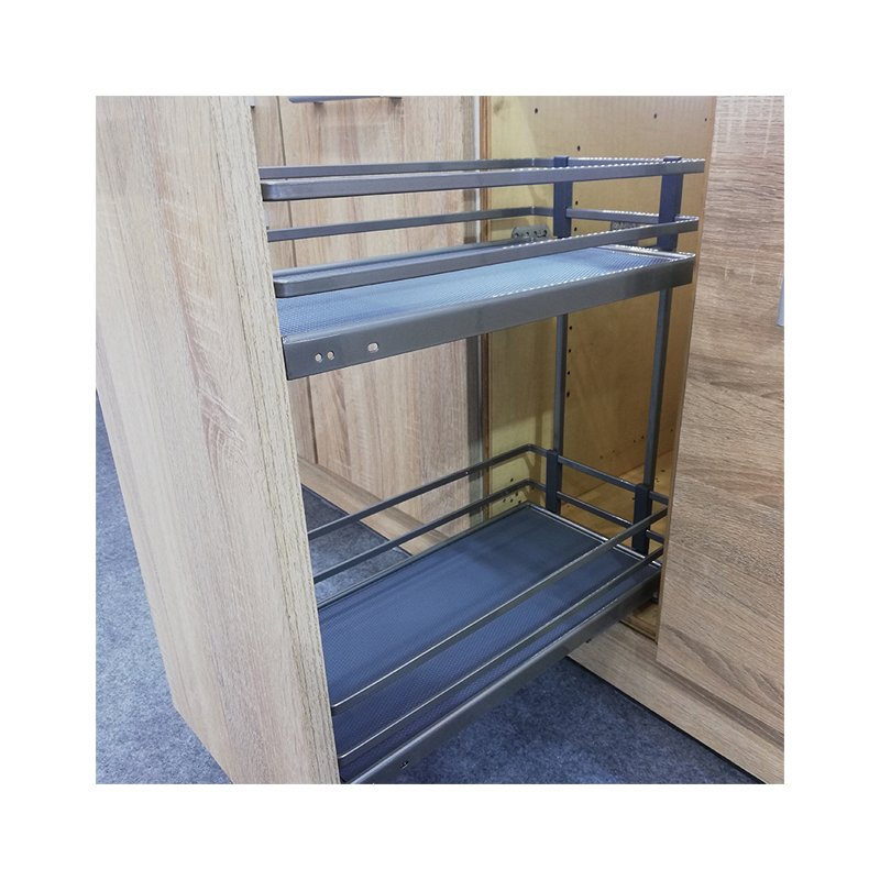 TKK Kitchen Cabinet 3 layers Soft Close Simple Sliding Basket Storage pull out basket