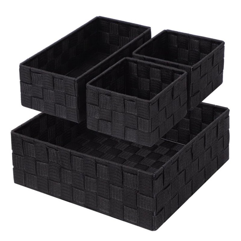Woven polypropylene basket Closet Bin Container Tote Organizer Divider pp Woven Storage Boxes & Bins for Drawer