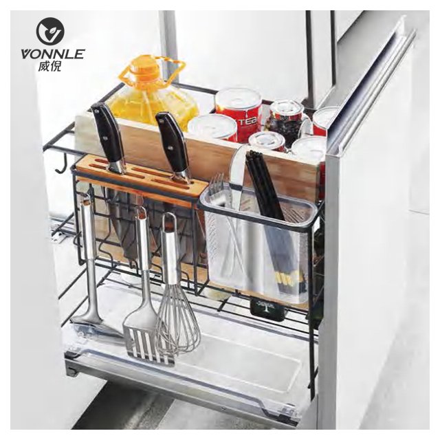 Kitchen Dish Storage Rack Pullout Cabinet Pull-Out Drawer Bowl Plate kitchen basket basket drawers pull out basket