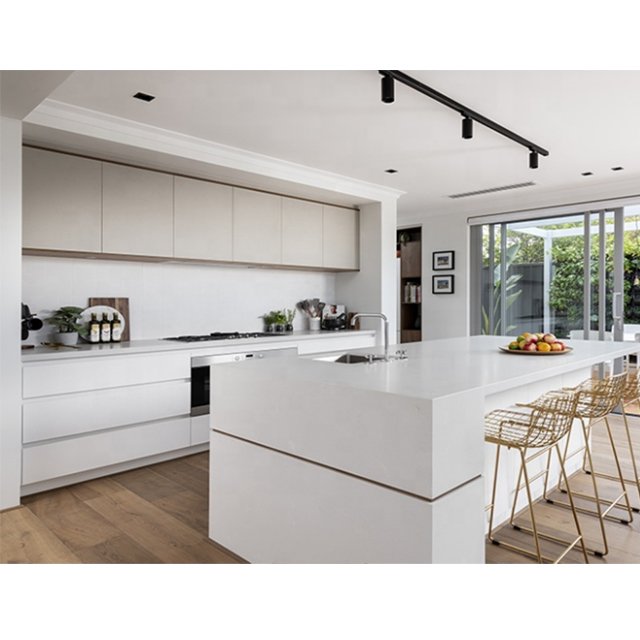 Free design china made modular kitchen furniture modern black kitchen cabinets wooden with 18 years factory