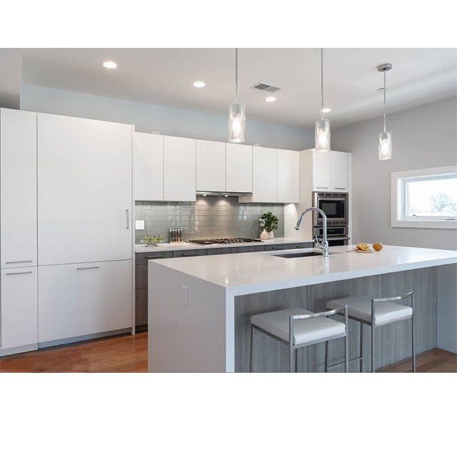 Free design china made modular kitchen furniture modern black kitchen cabinets wooden with 18 years factory