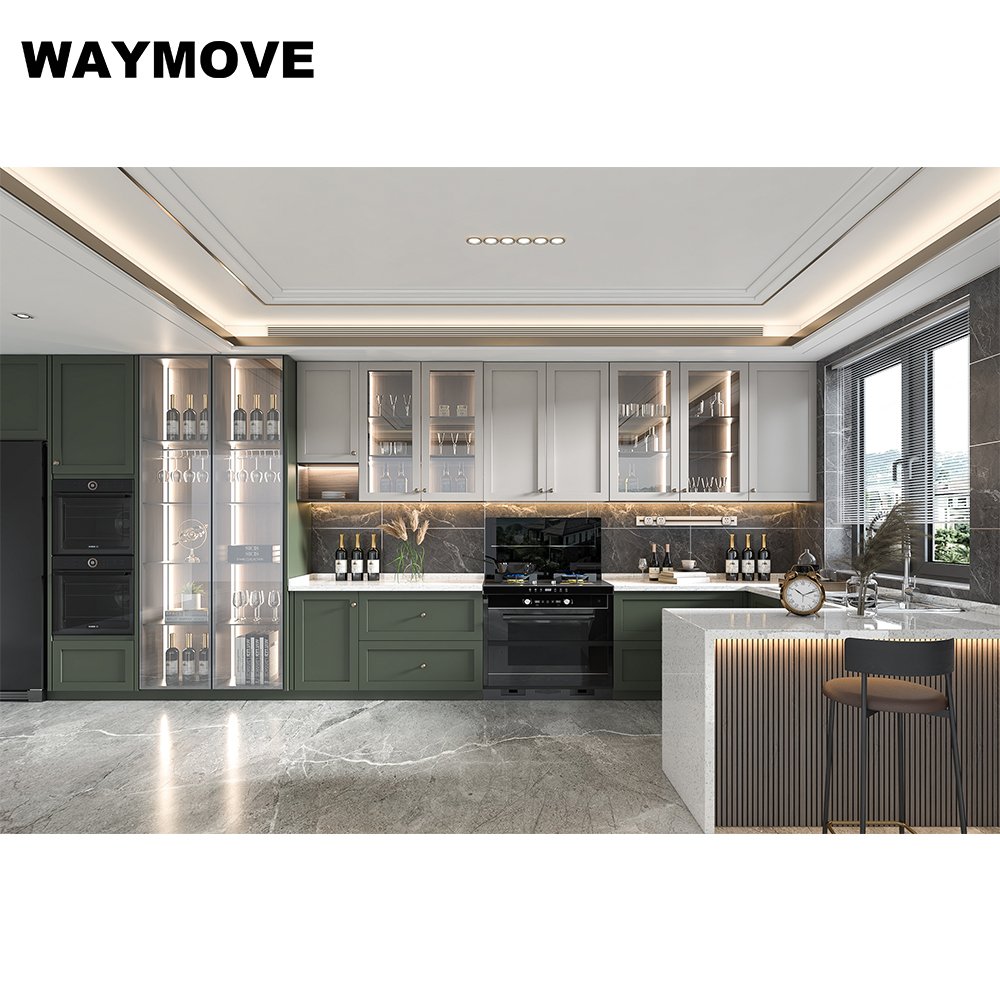 WAYMOVE Luxury Modern French Kitchen Cabinet Sink Door Panel Lacquer Acrylic Surface Buy Modern Luxury Kitchen Appliances