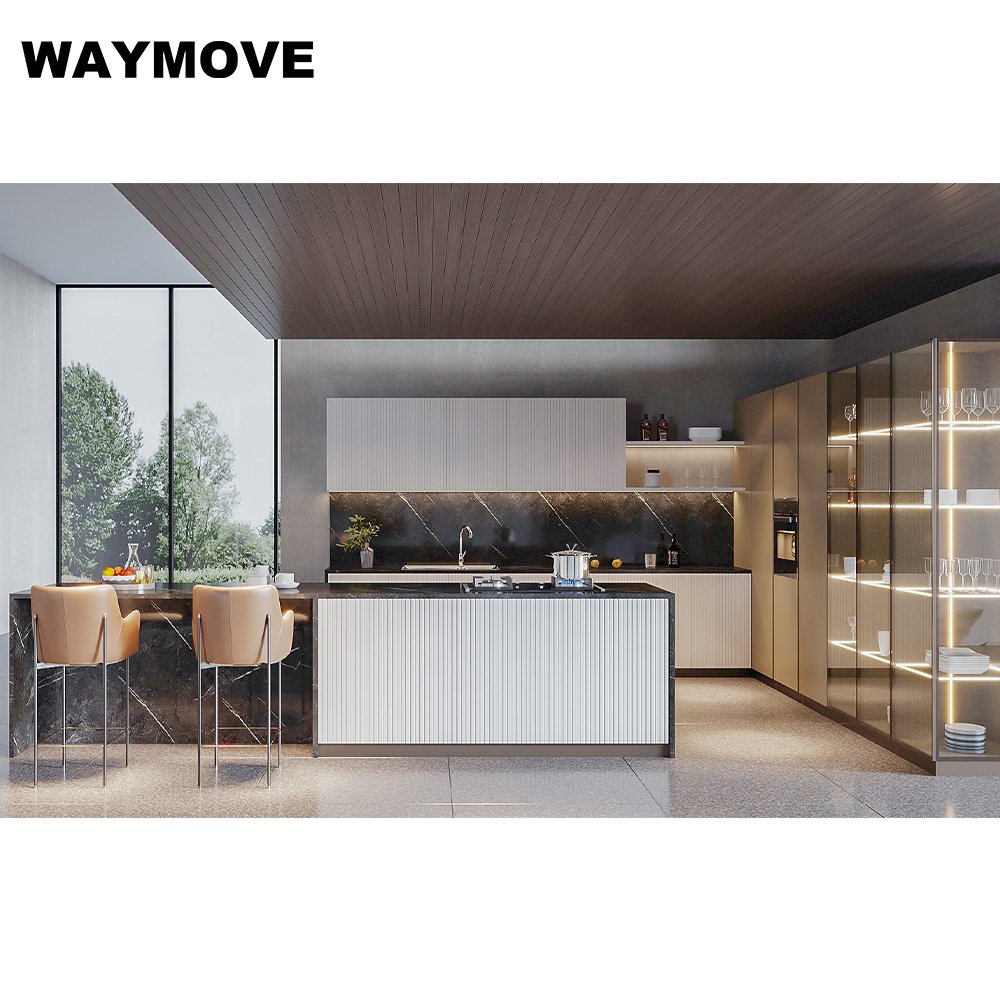 WAYMOVE Luxury Modern French Kitchen Cabinet Sink Door Panel Lacquer Acrylic Surface Buy Modern Luxury Kitchen Appliances