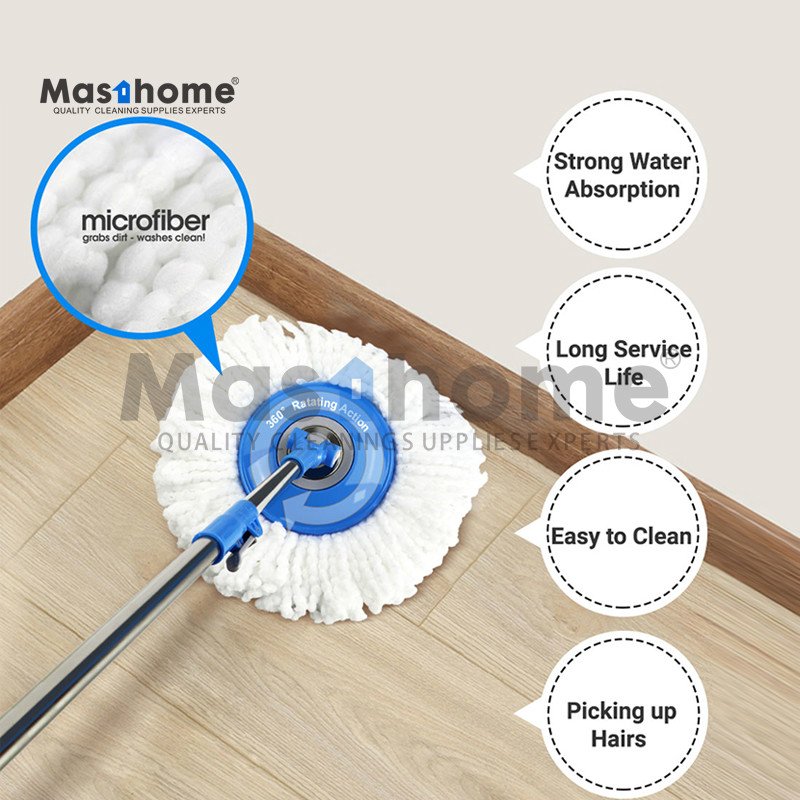 Masthome Foldable Rotating 360 and Drawer Type Stainless Steel sink Pole Easy Mop Bucket for home cleaning