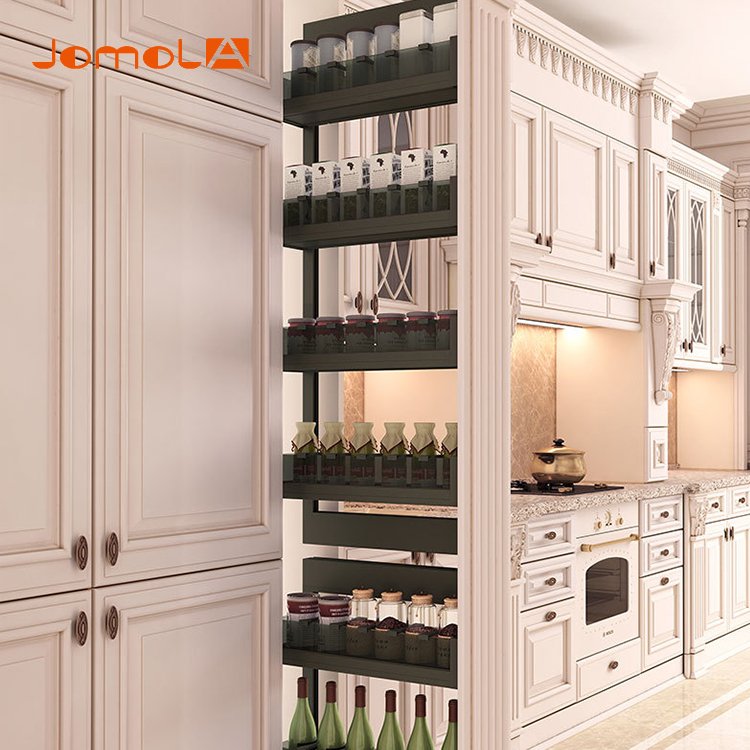 OEM Factory kitchen cabinet pull out accessories tall unit side pullout basket