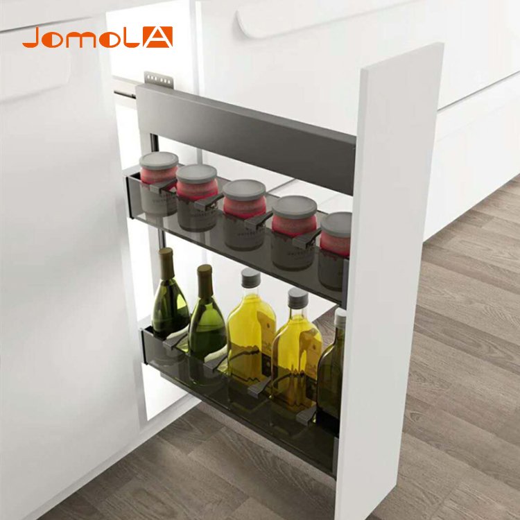OEM Factory kitchen cabinet pull out accessories tall unit side pullout basket