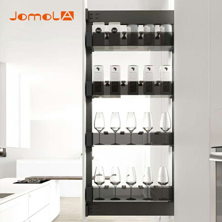 OEM Factory kitchen cabinet pull out accessories tall unit side pullout basket