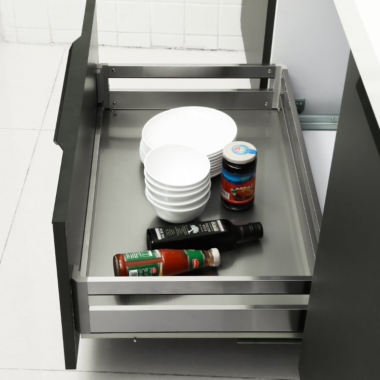 stainless steel kitchen cabinets accessories Pull out Wire Basket sofe closing Kitchen storage drawer baskets old Cabinet