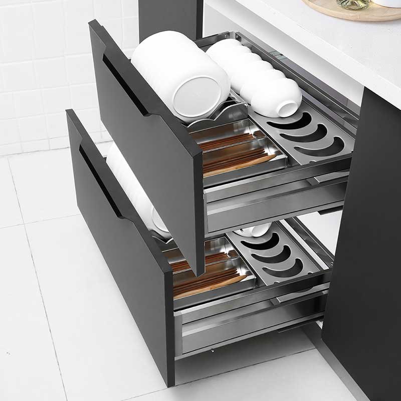 stainless steel kitchen cabinets accessories Pull out Wire Basket sofe closing Kitchen storage drawer baskets old Cabinet