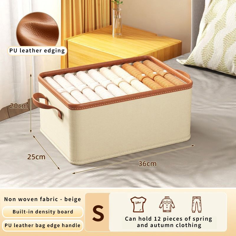 Household Thickened Fabric Folding Drawer Type Clothes Storage Box Wardrobe Dormitory Multi-Purpose Storage Box
