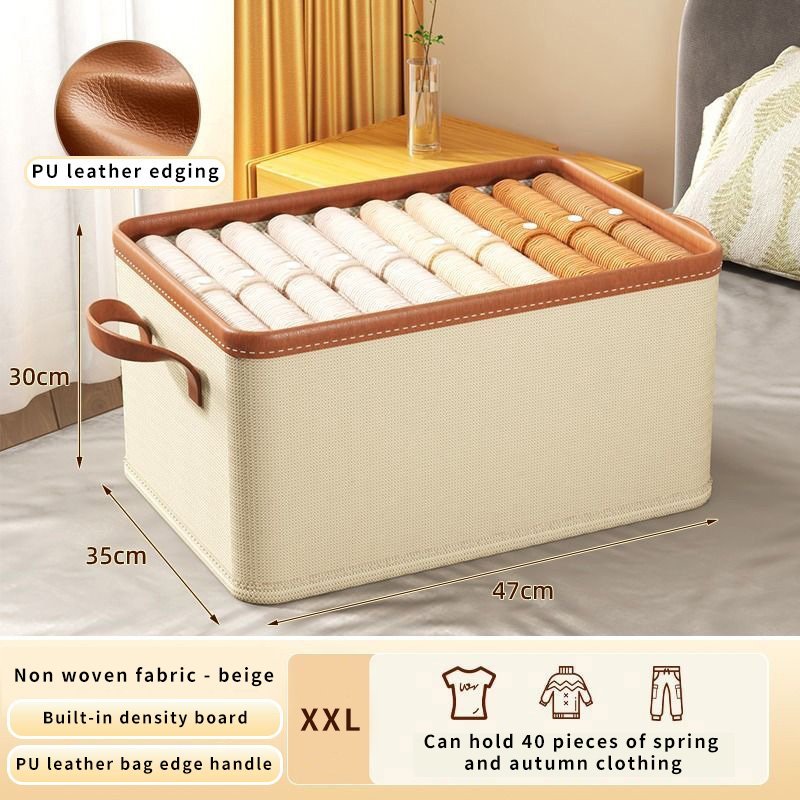 Household Thickened Fabric Folding Drawer Type Clothes Storage Box Wardrobe Dormitory Multi-Purpose Storage Box