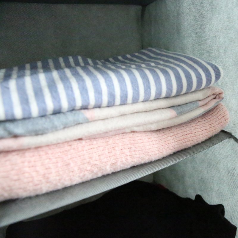 Nonwoven storage space organizer Collapsible 3 layers Shelves organizer with drawer on wall