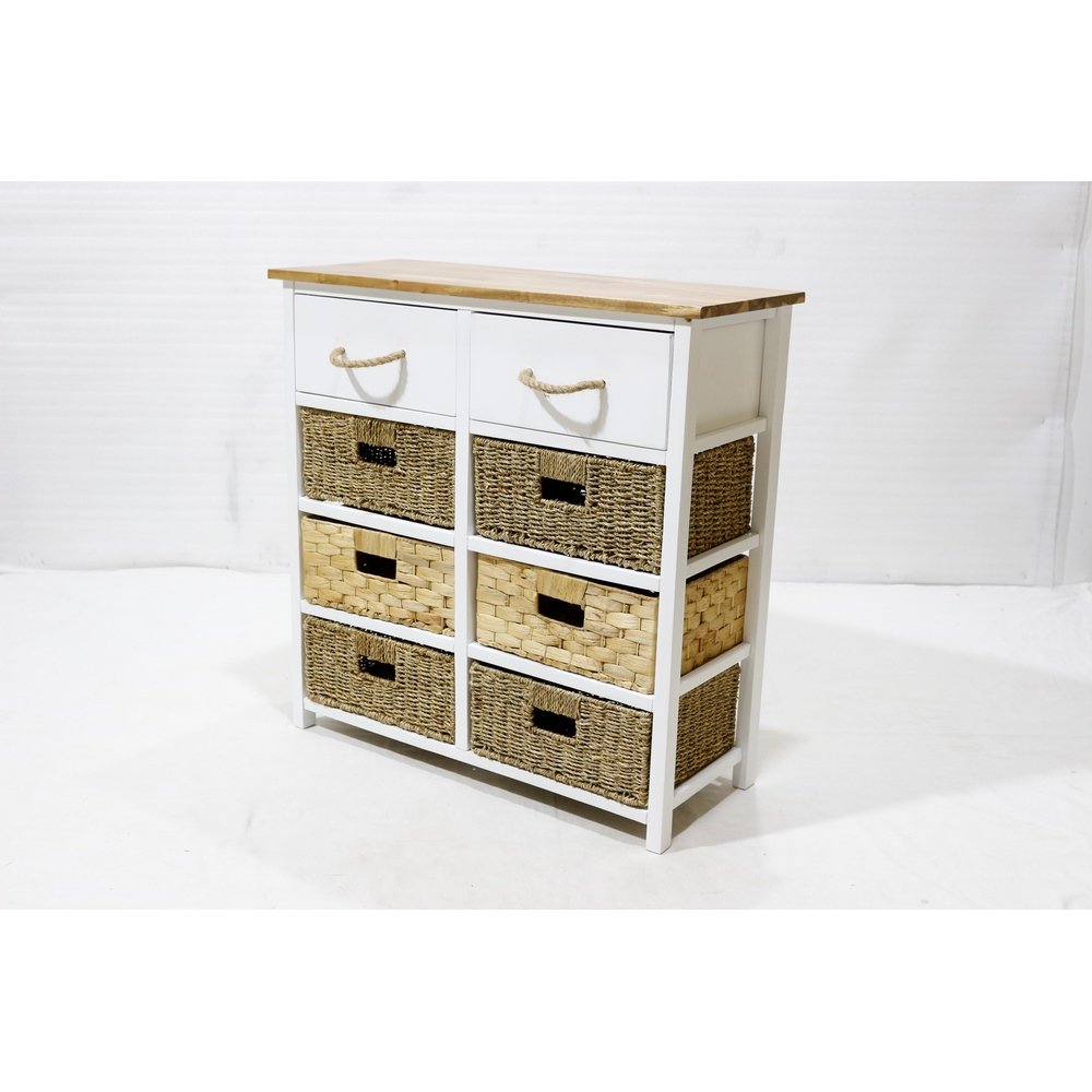 Handwoven 4 Tier Wood Cabinet Nightstand New Design 2024 Big Discounted Sale Natural Top Quality from Vietnam Manufacturer