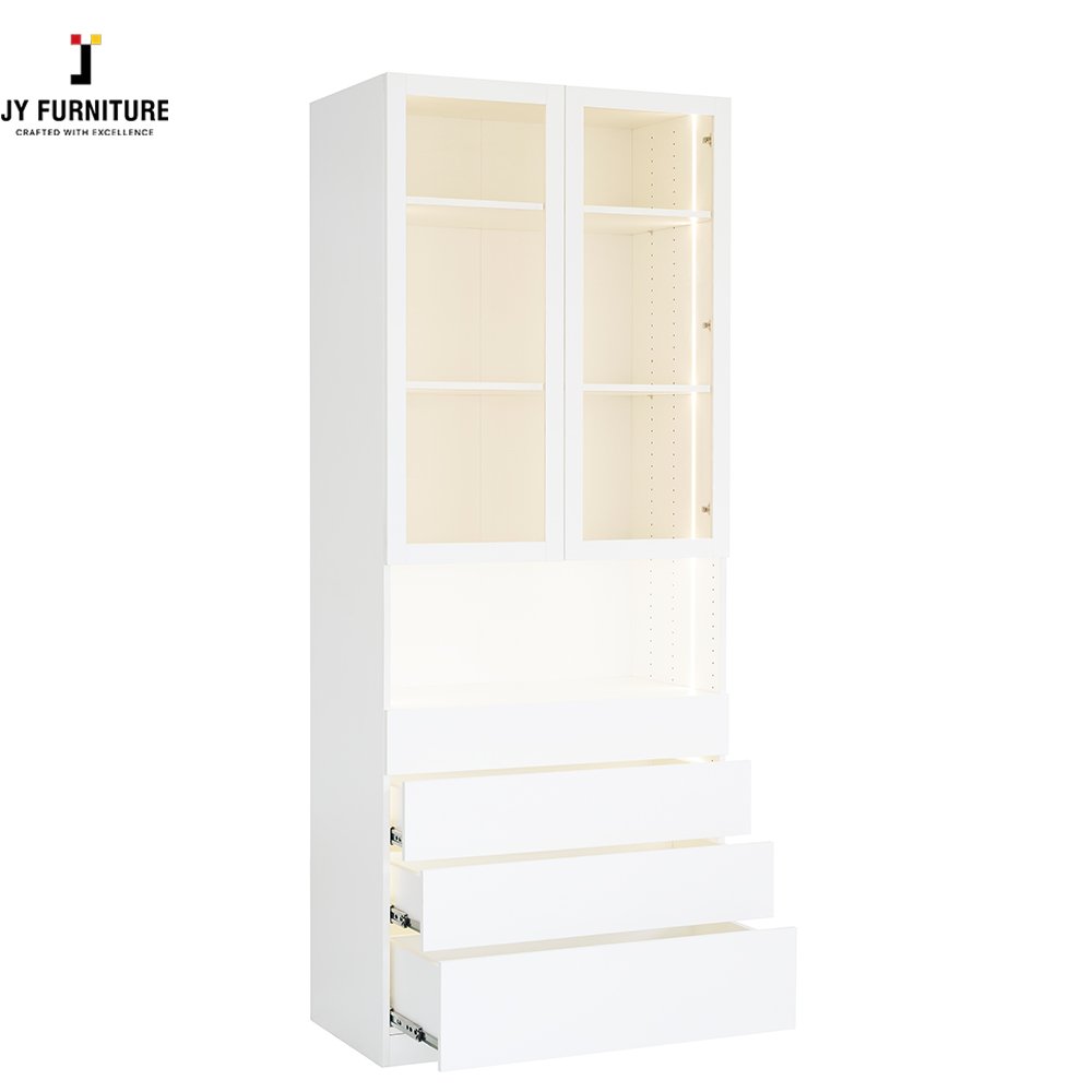 JY Modular DIY Wardrobe Closet with Shelves and Drawers Freestanding Walk In Hardwood Wardrobe From Vietnam