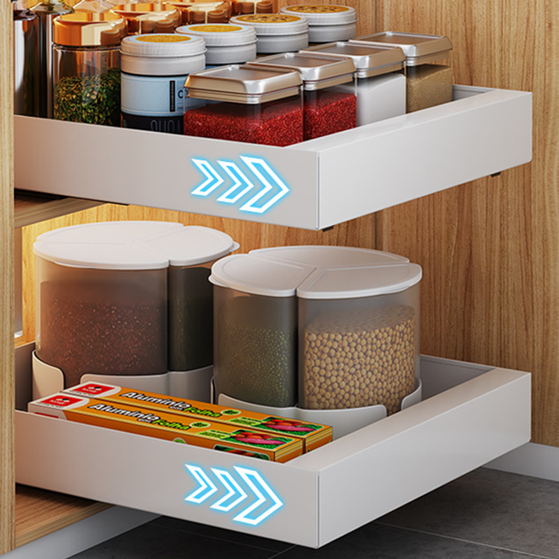 Furniture Open Shelf Pull Out Pull Down Basket Storage Net Pocket Home Kitchen Cabinet Drawer Basket With Handles