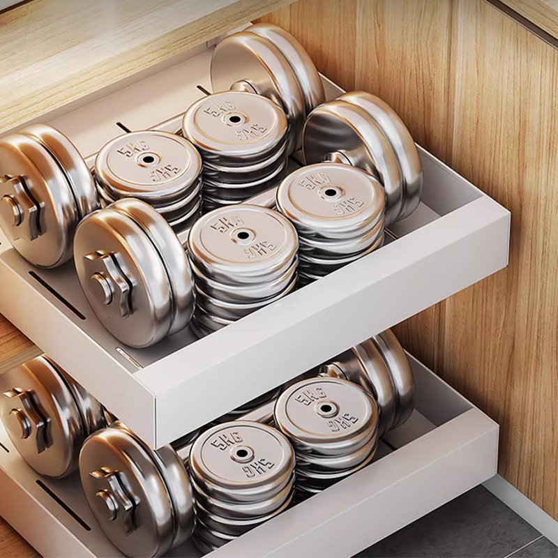 Furniture Open Shelf Pull Out Pull Down Basket Storage Net Pocket Home Kitchen Cabinet Drawer Basket With Handles