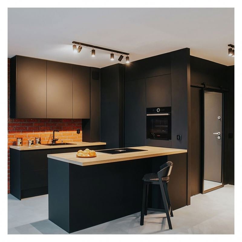 L Shaped Matt Modular Kitchen Designs Modular Kitchen With Island