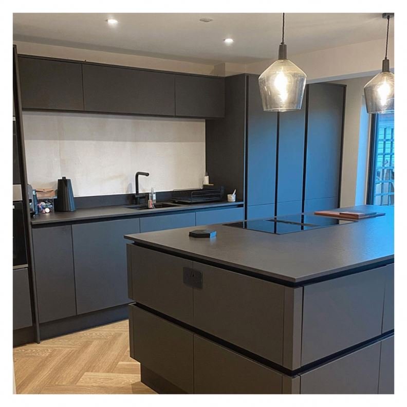 L Shaped Matt Modular Kitchen Designs Modular Kitchen With Island