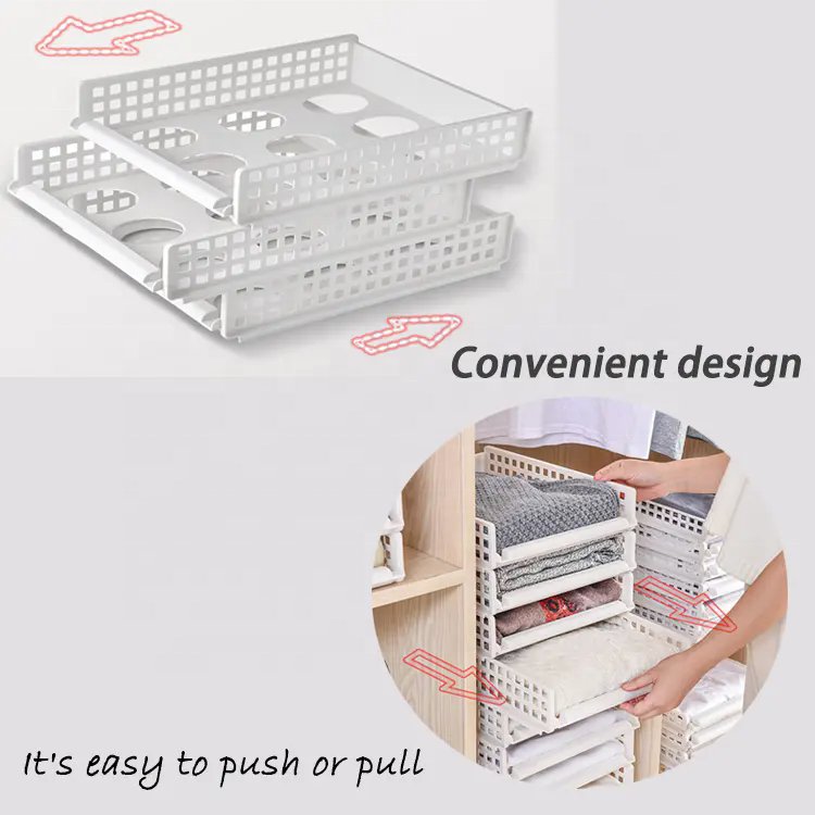 YUYANG Hot Sale Stackable File Cabinet Shelves Under Sliding Cabinet Basket Organizer Wardrobe Storage Organizer Drawer